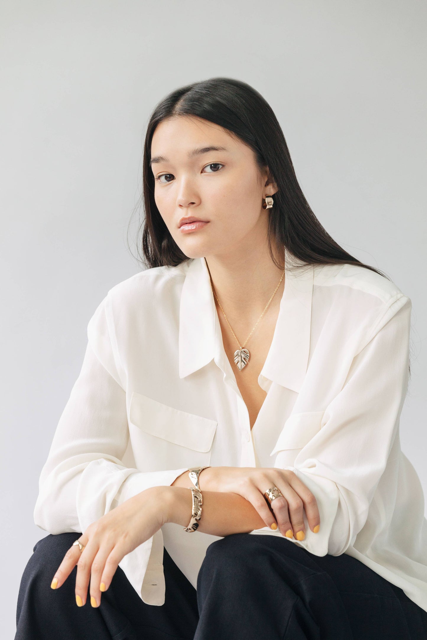 Euphorbia Hoops, Plant Jewelry, Unique, High Shine Finish 