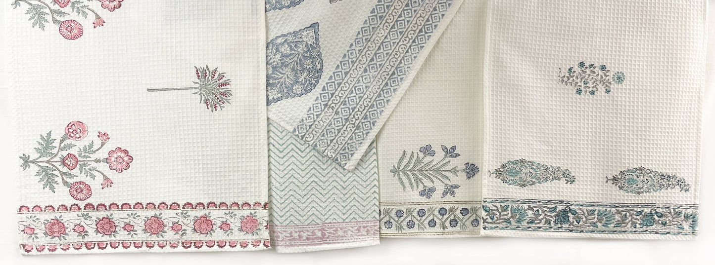 Block Print Textured Towel (Assorted Patterns)