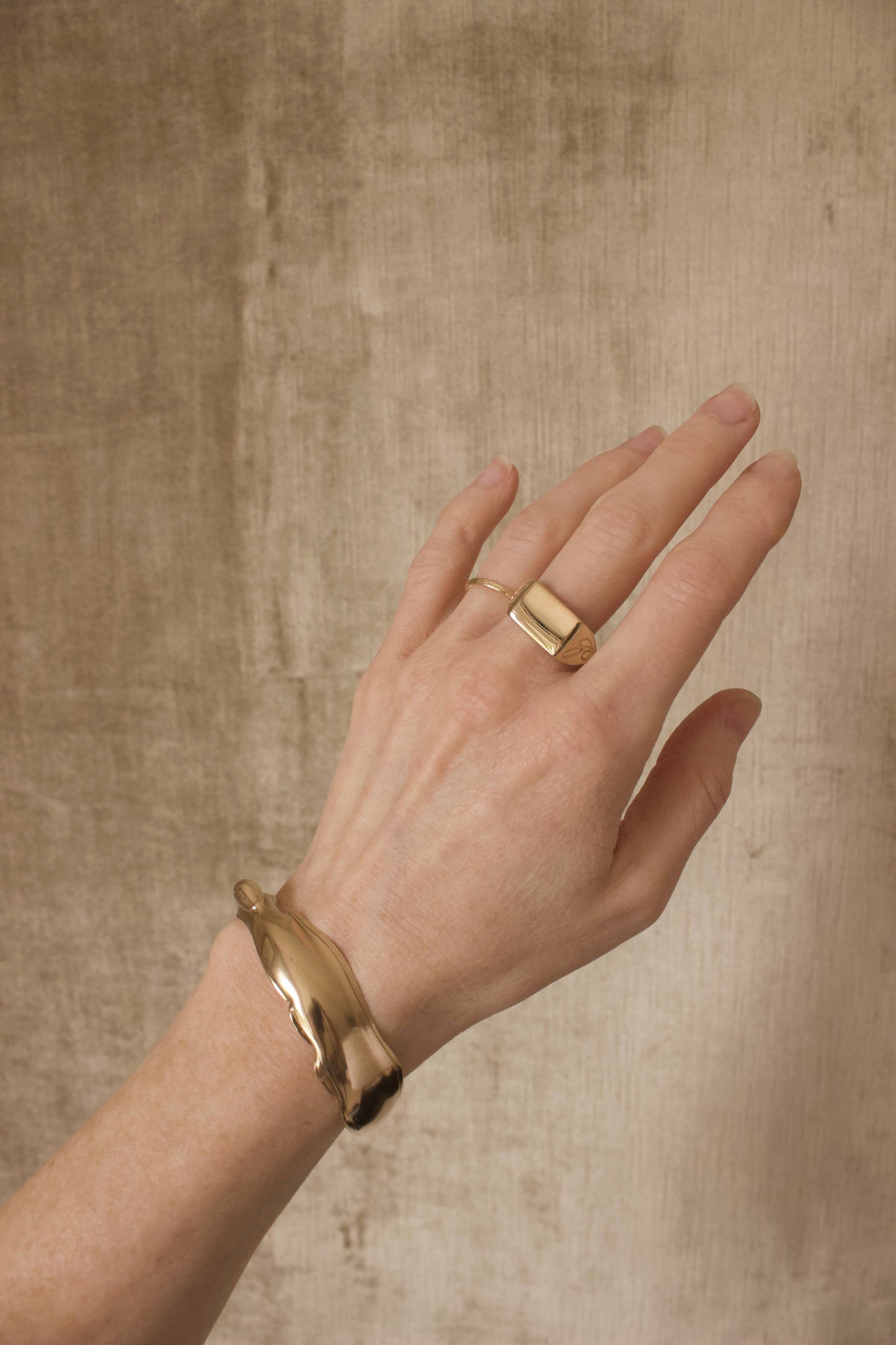 Liquid Statement Cuff Bracelet, Free Flow #2, Handmade 