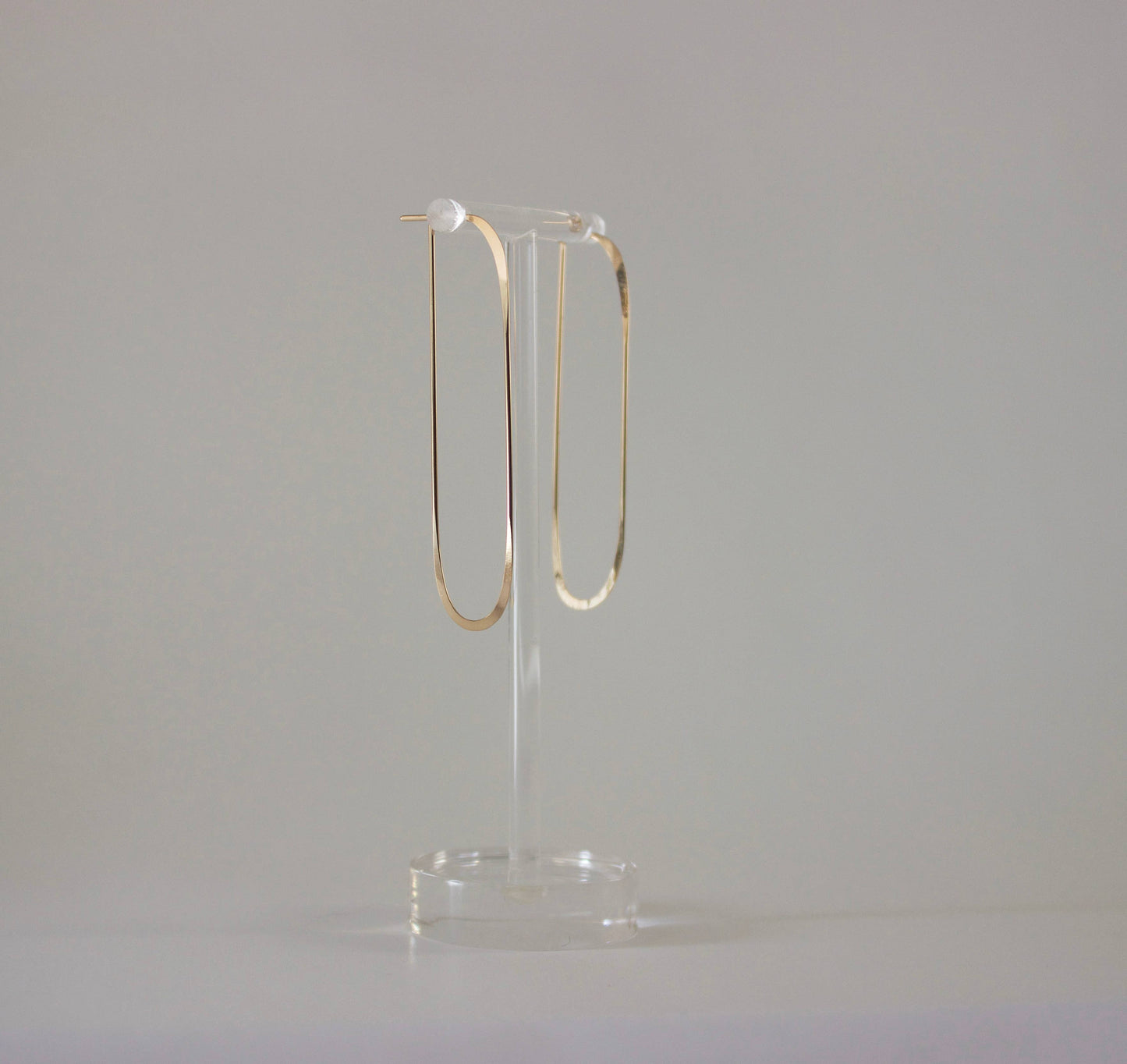 Long Oval Earrings, Delicate, Lightweight, Gold Fill, Silver