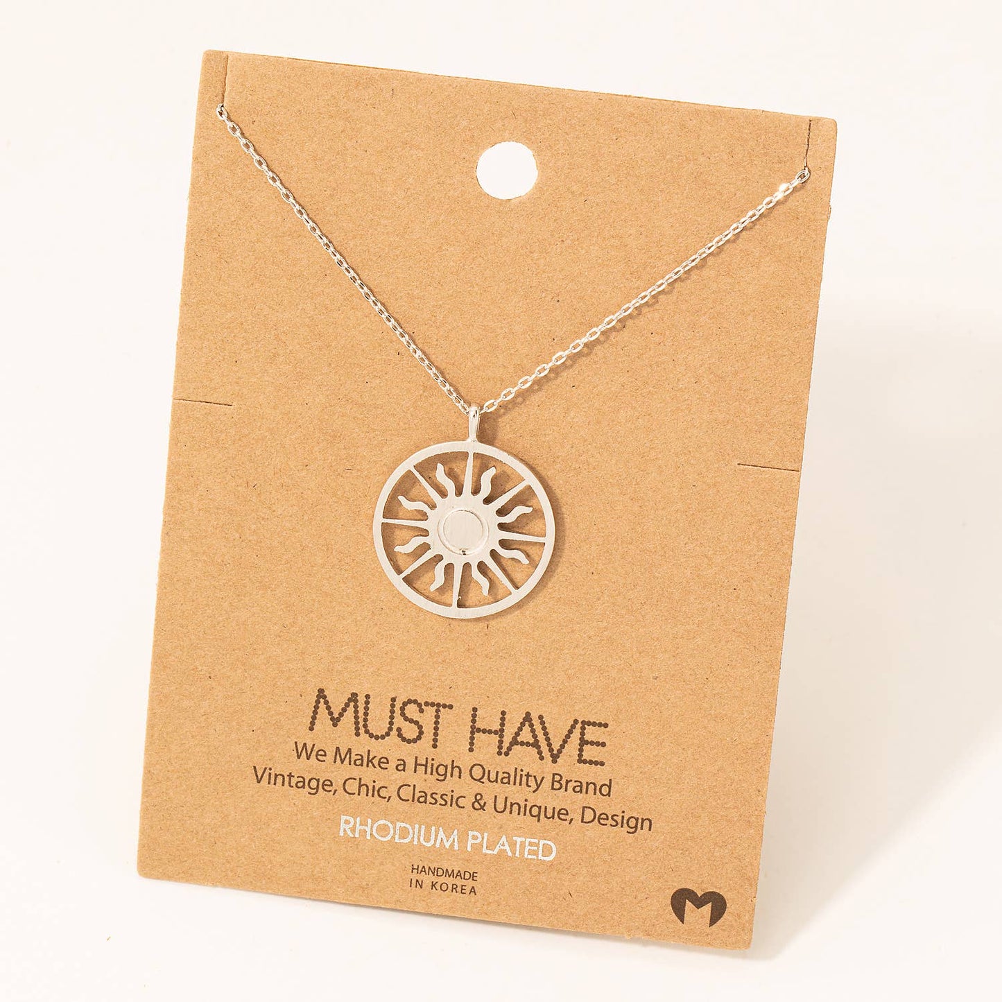 Sun Coin Pendant Necklace 30% off