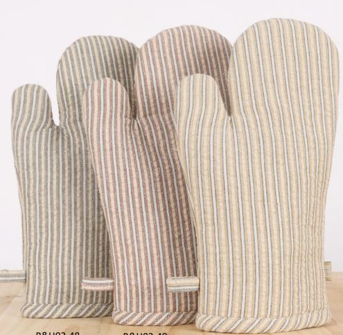 Oven Glove Seer Sucker - Green