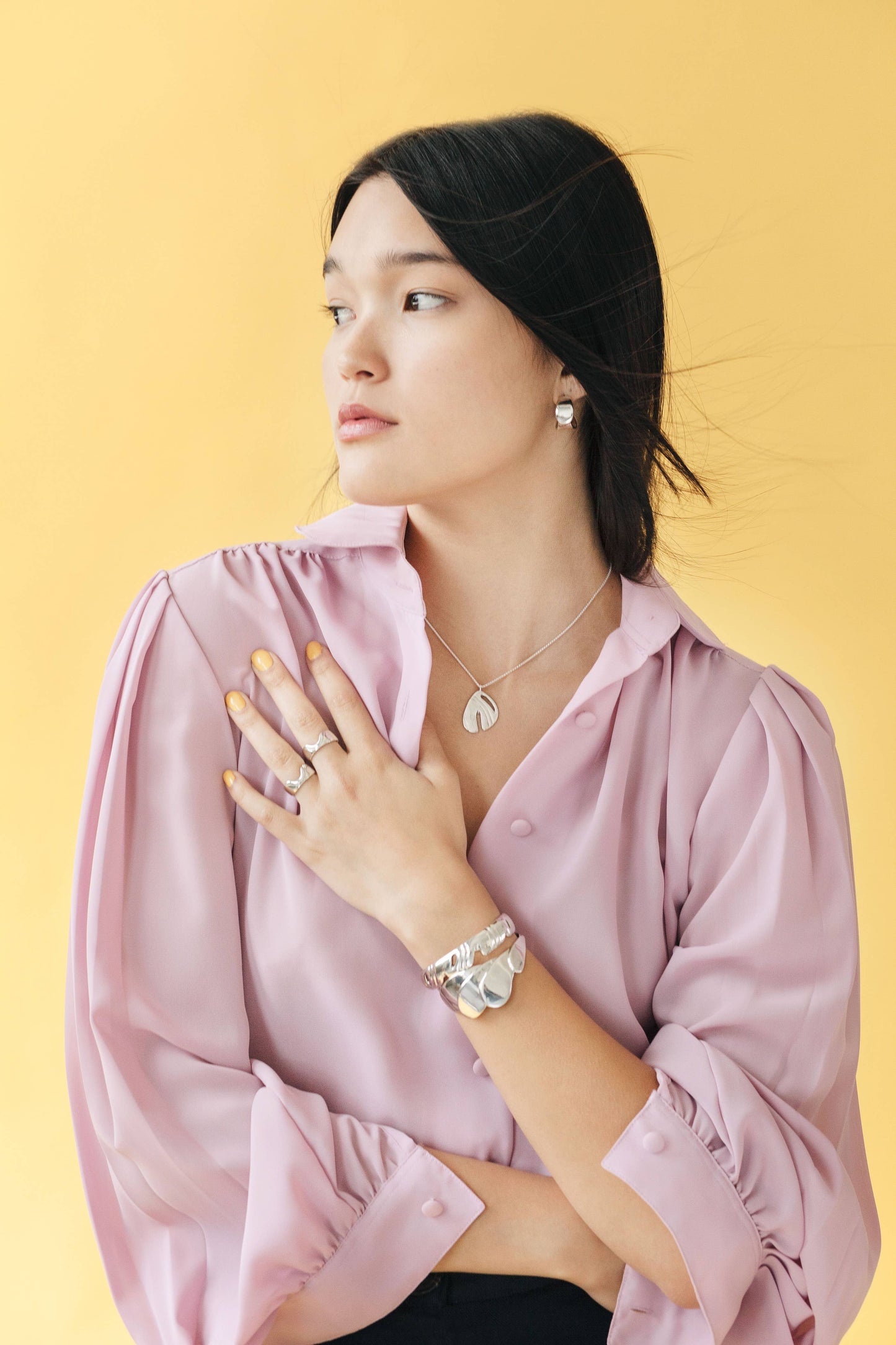 Euphorbia Hoops, Plant Jewelry, Unique, High Shine Finish 