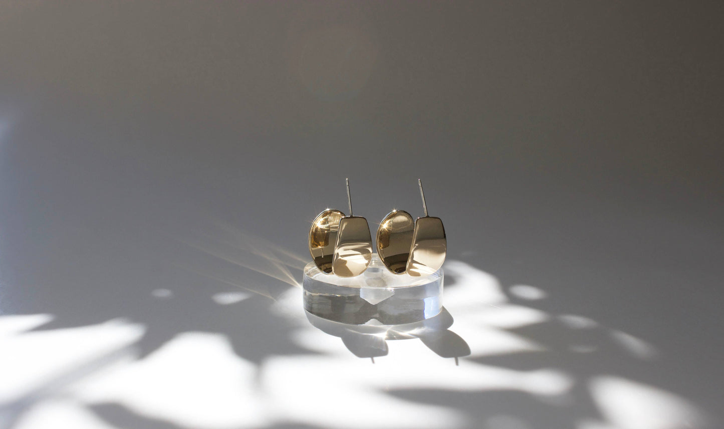 Euphorbia Hoops, Plant Jewelry, Unique, High Shine Finish 