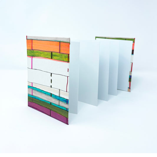 Extra Large Striped Accordion Booklet