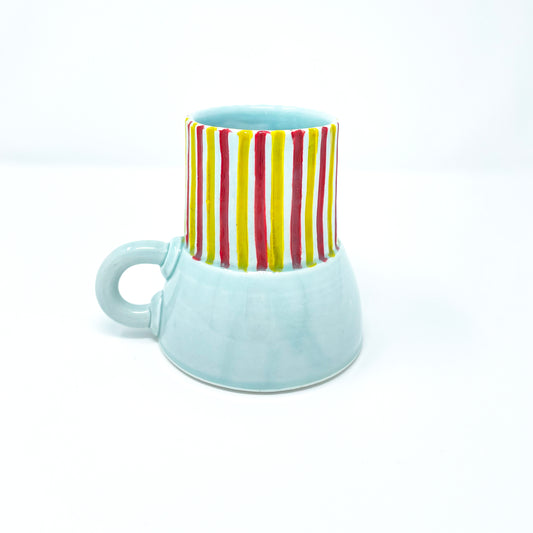 Red and Yellow Striped Cup