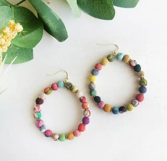 Adorned Kantha Hoops