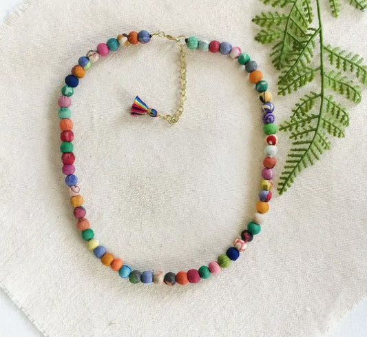 Classic Kantha Strand Necklace