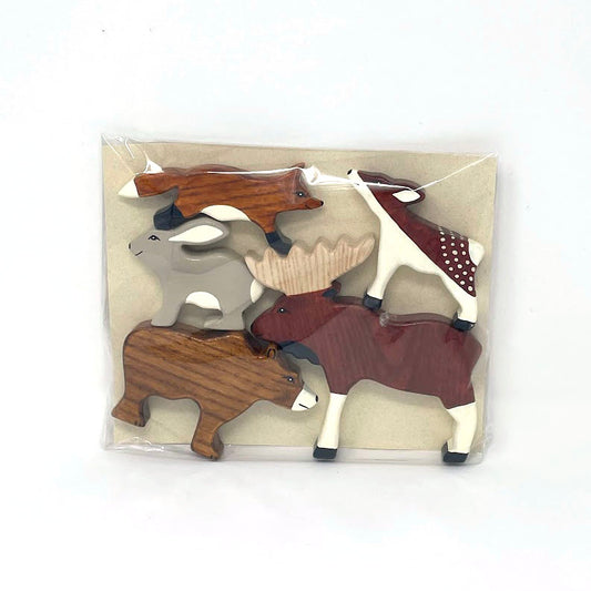 Wooden Forest Animals - painted