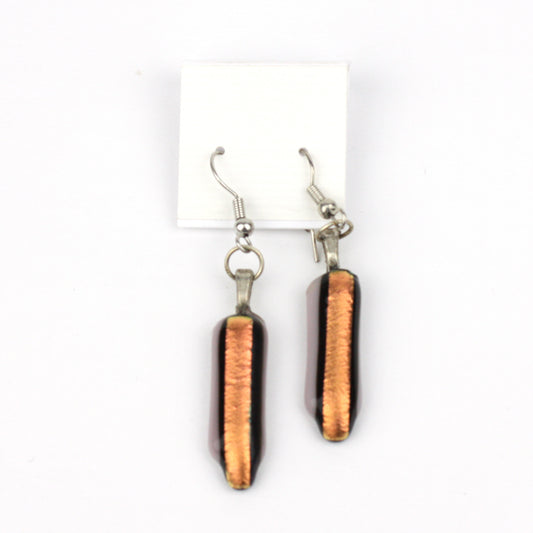 Copper Glass Earrings