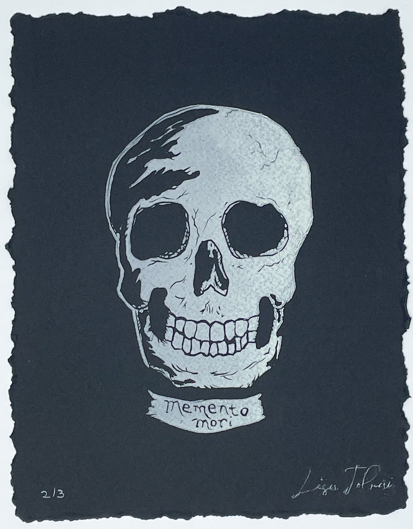 "Momento Mori" - Linocut Print