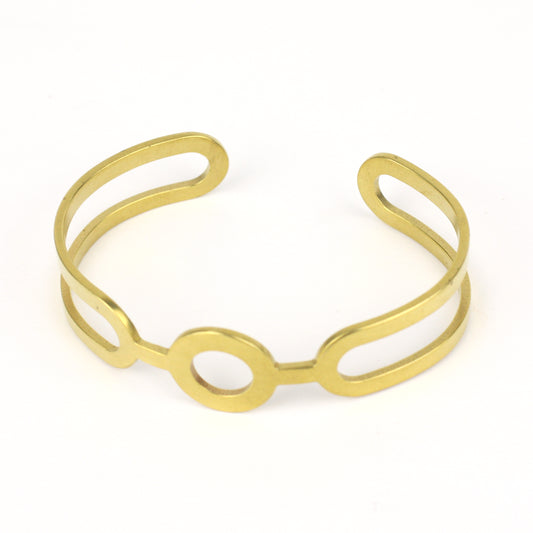 Central Circle Cuff Bracelet