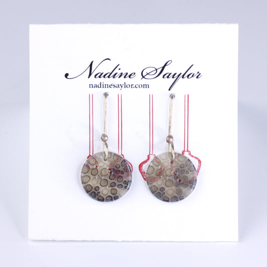 Grey Glass Earrings