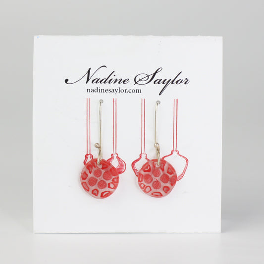 Red Glass Earrings