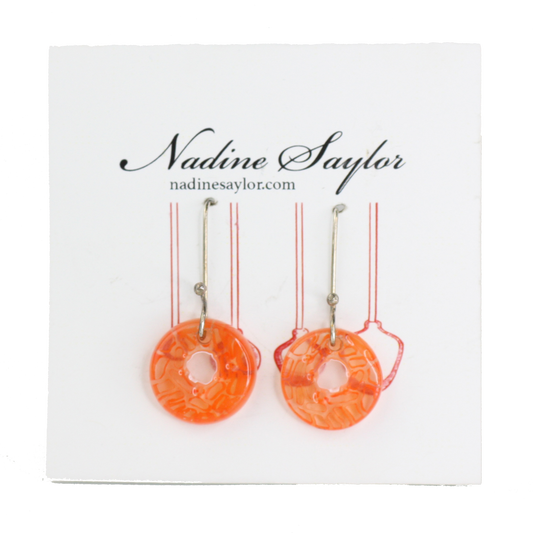 Orange Glass Earrings