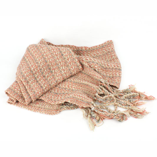 Handwoven Pink Scarf