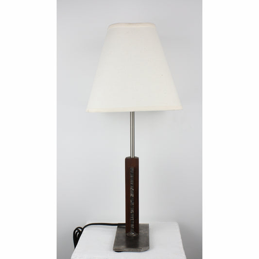 Walnut & Steel Table Lamp