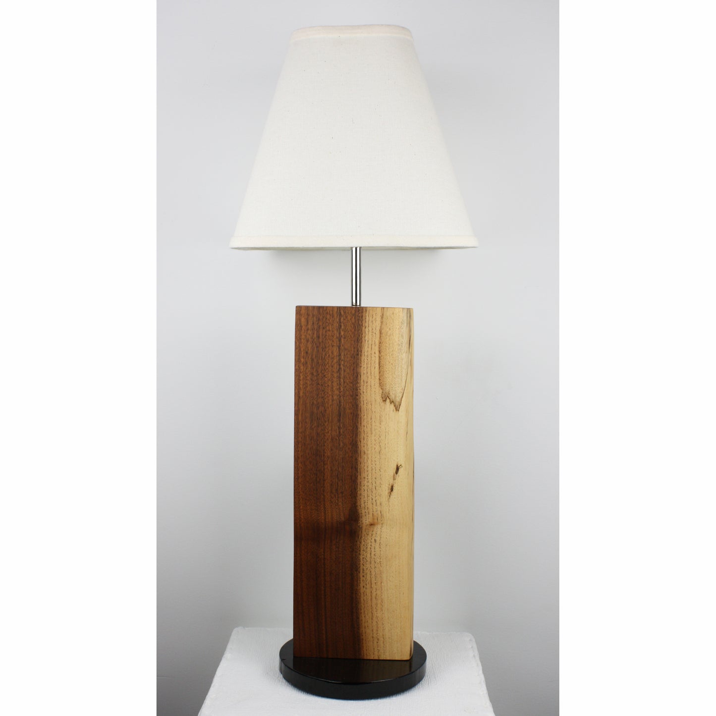 Walnut & Steel Table Lamp