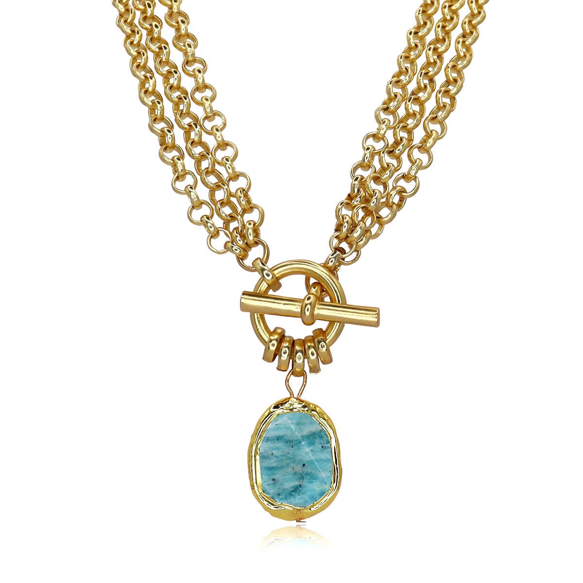 Amazonite Stone Statement Necklace