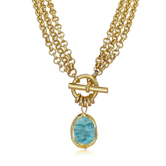 Amazonite Stone Statement Necklace