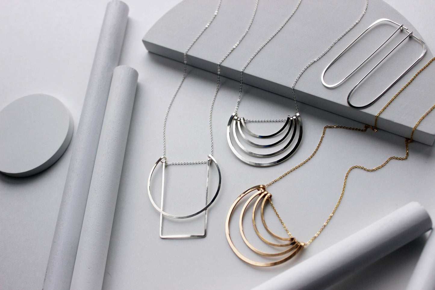 Long Oval Earrings, Delicate, Lightweight, Gold Fill, Silver