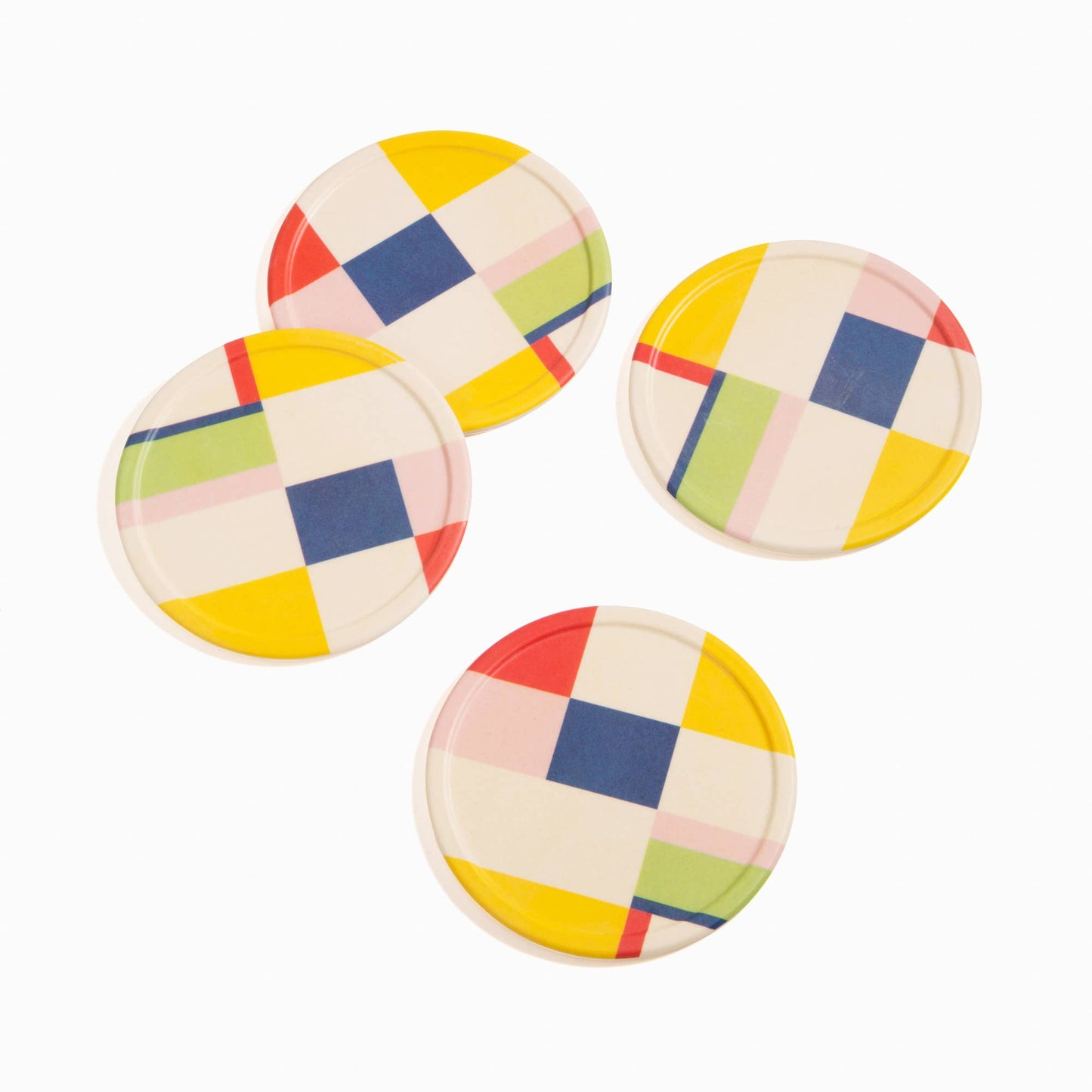 Bamboo Coasters in Colorblock