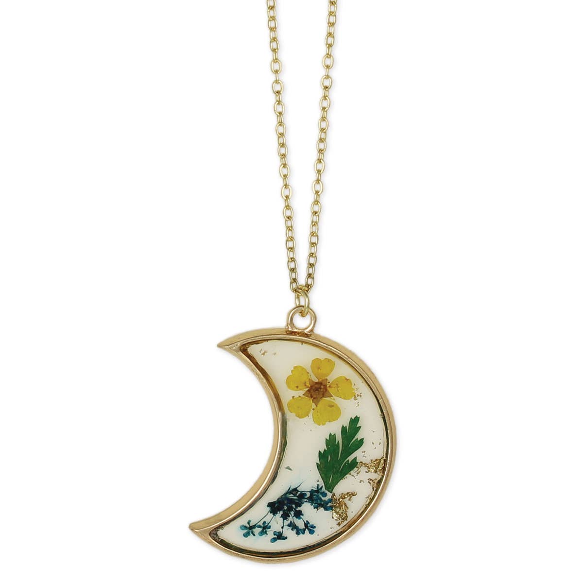 Night Blooms Crescent Dried Flower Necklace 30% off