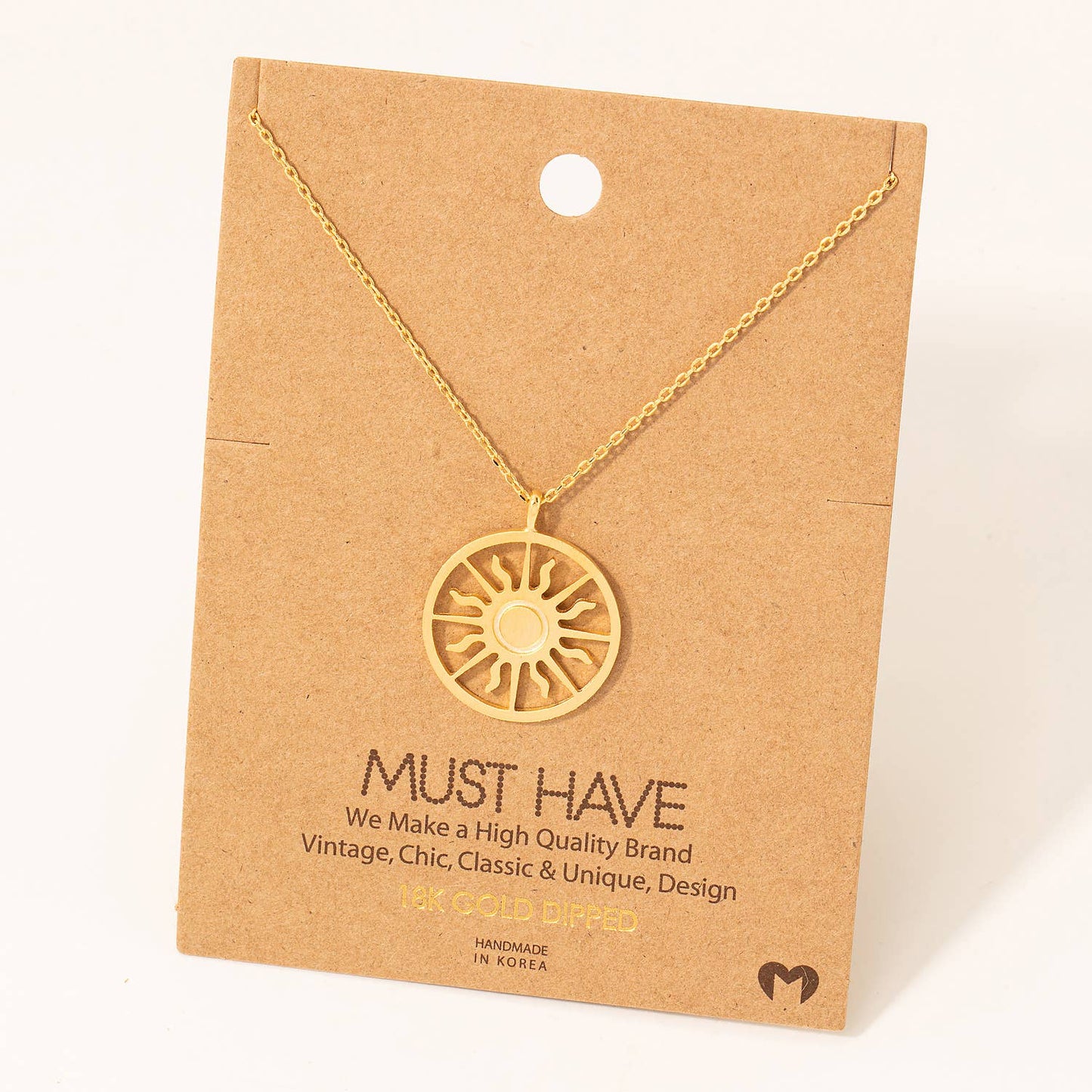 Sun Coin Pendant Necklace 30% off