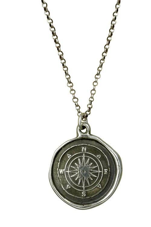 Compass Rose Wax Seal Necklace