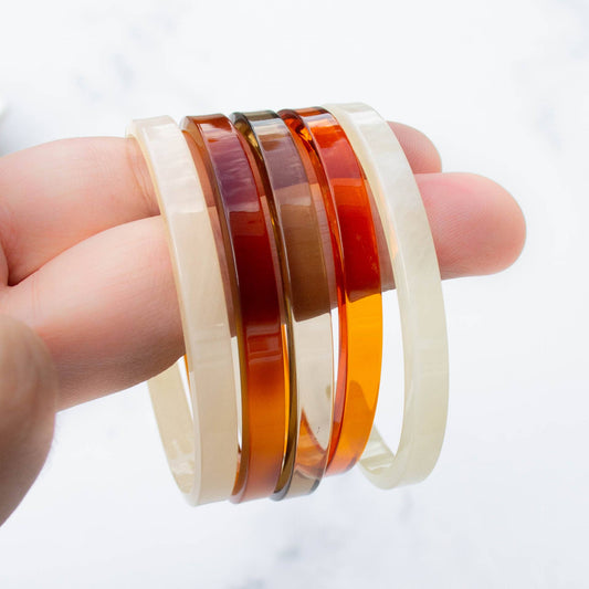 Clear Thin Bangle Bracelet