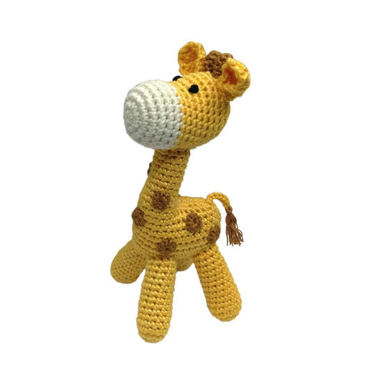 Giraffe Hand Crochet Rattle