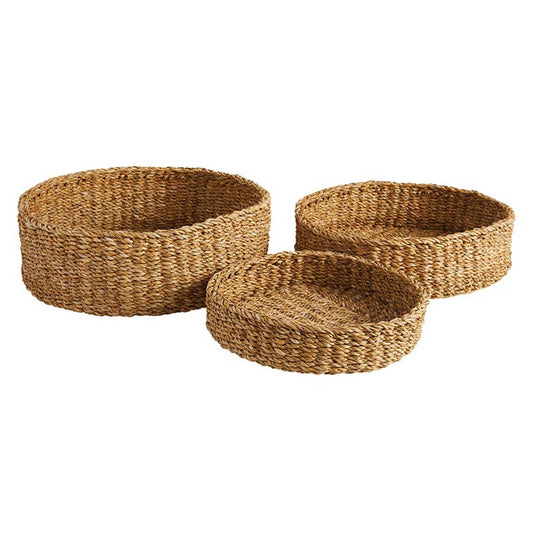 Seagrass Round Baskets, Set of 3