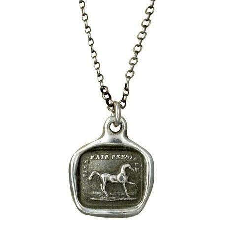 High Spirited Yet Sensitive - Horse Wax Seal Necklace