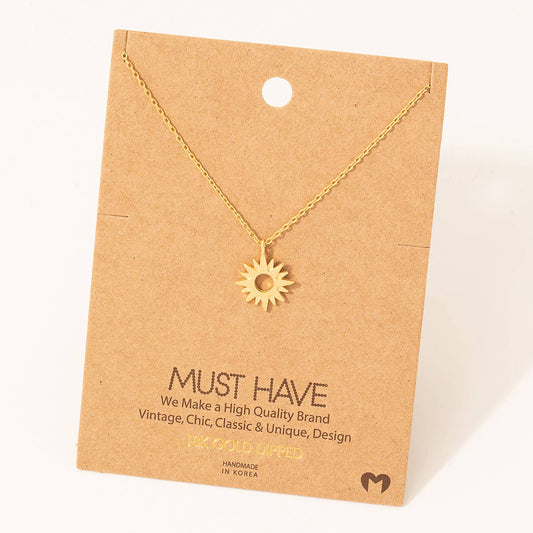 Dainty Sun Pendant Necklace 30% off