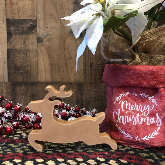 Wood Reindeer Shelf Sitter