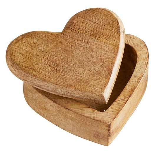 Small Wooden Heart Box