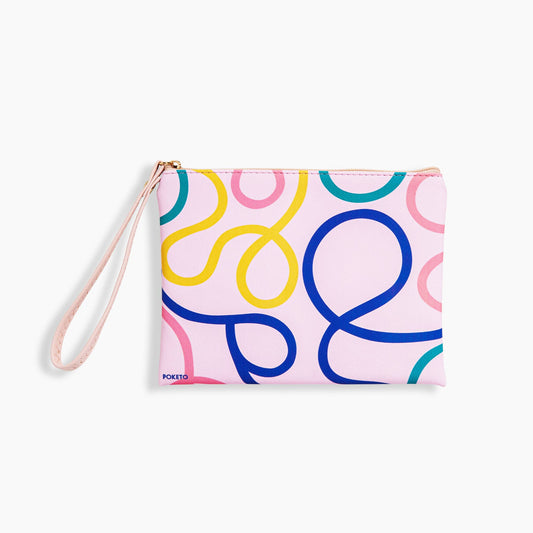 Pink Loopy Zipper Pouch