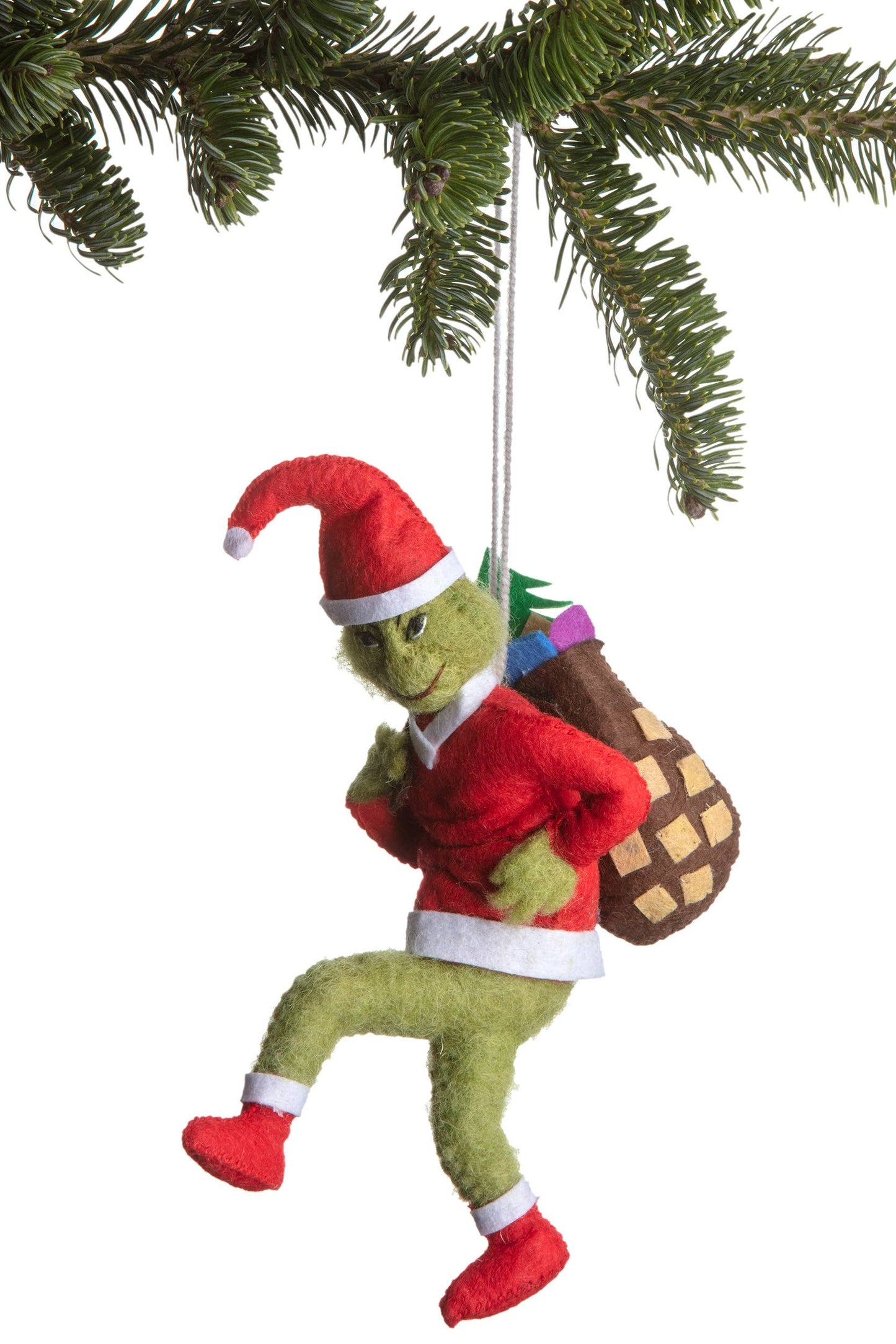 Grinch Santa Ornament