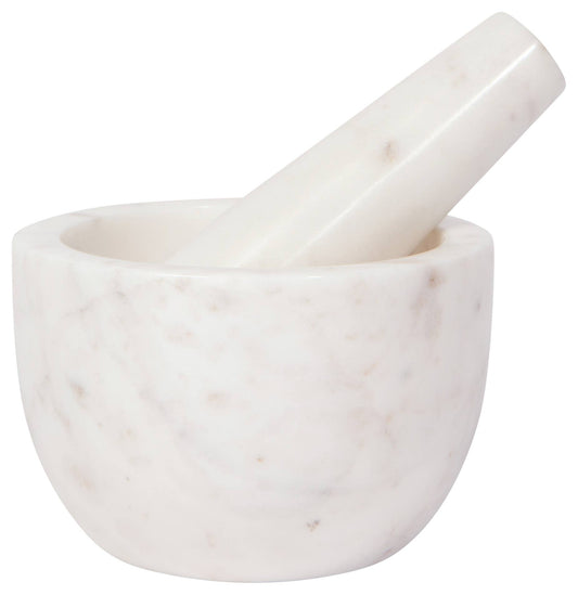 White Marble Mortar and Pestle